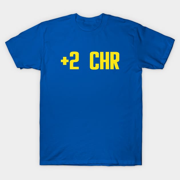 +2 Charisma T-Shirt by chuckfinleyart